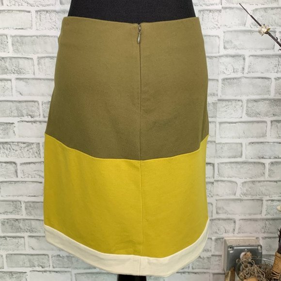 Diane Von Furstenberg Mod Color Block 70s Style Stretch Mini Skirt - Picture 3 of 9